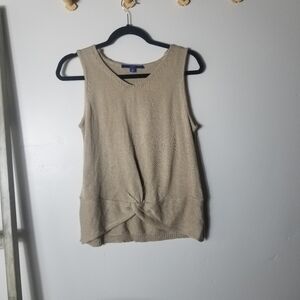 APT 9 V-NECK KNIT TAN TANK SIZE MEDIUM